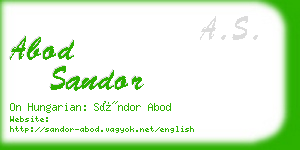 abod sandor business card